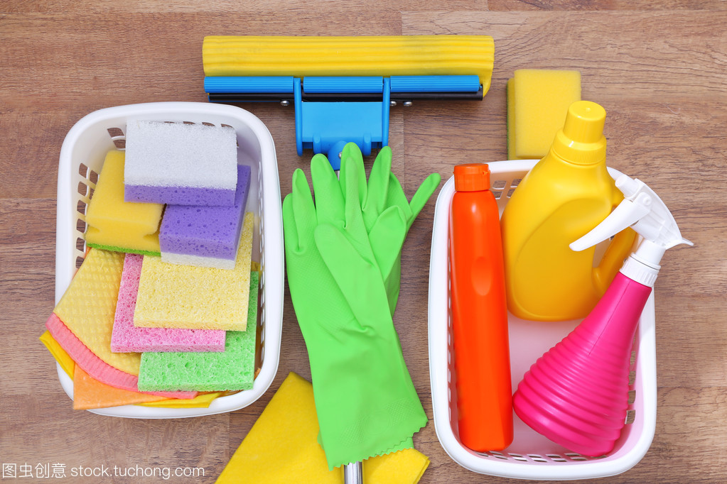 清潔產品和工具的集合